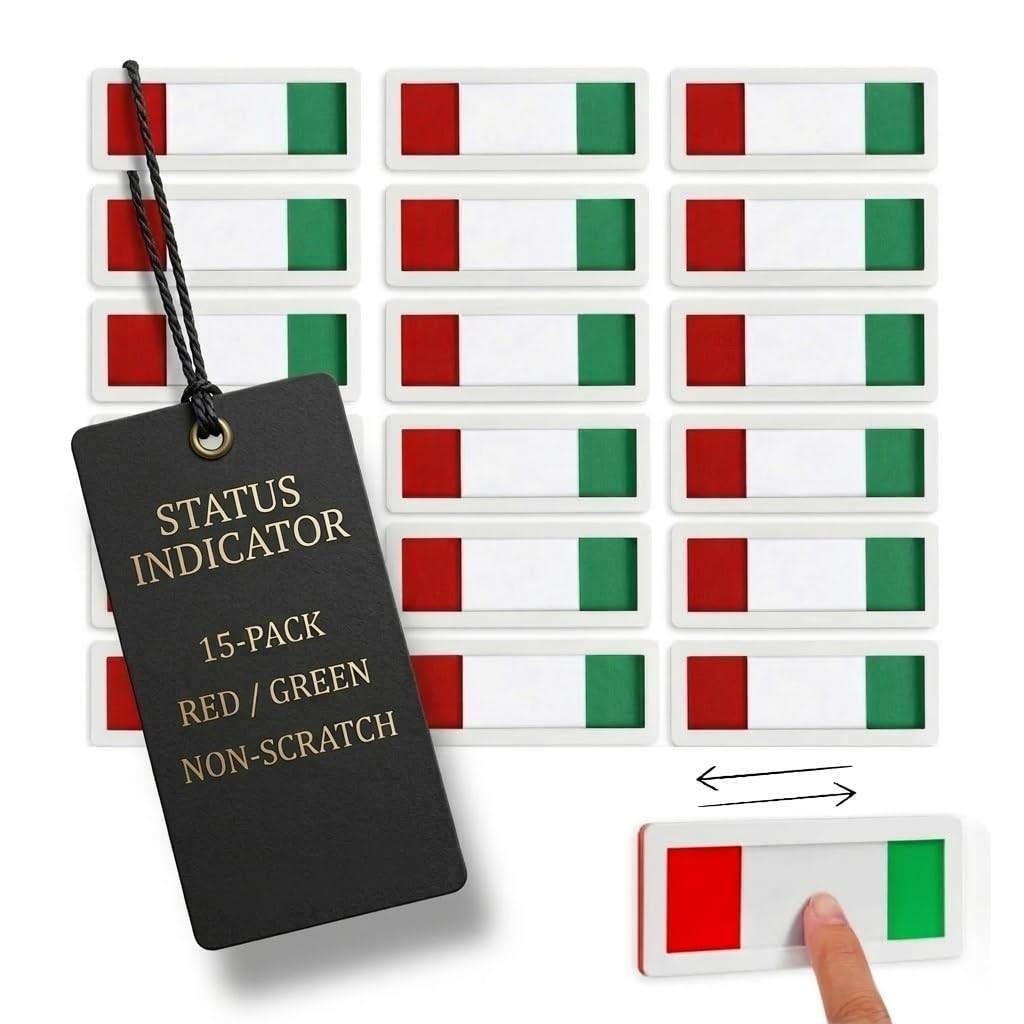 15 PCS Office Nonscratch Signboard Sliding Door Indicator Red Green Vacant
