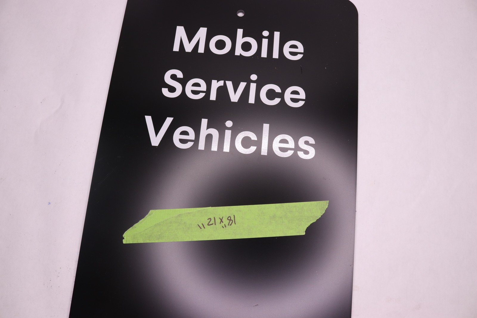 Mobile Service Vehicles Sign 18&Prime; x 12&Prime; – As Shown Only