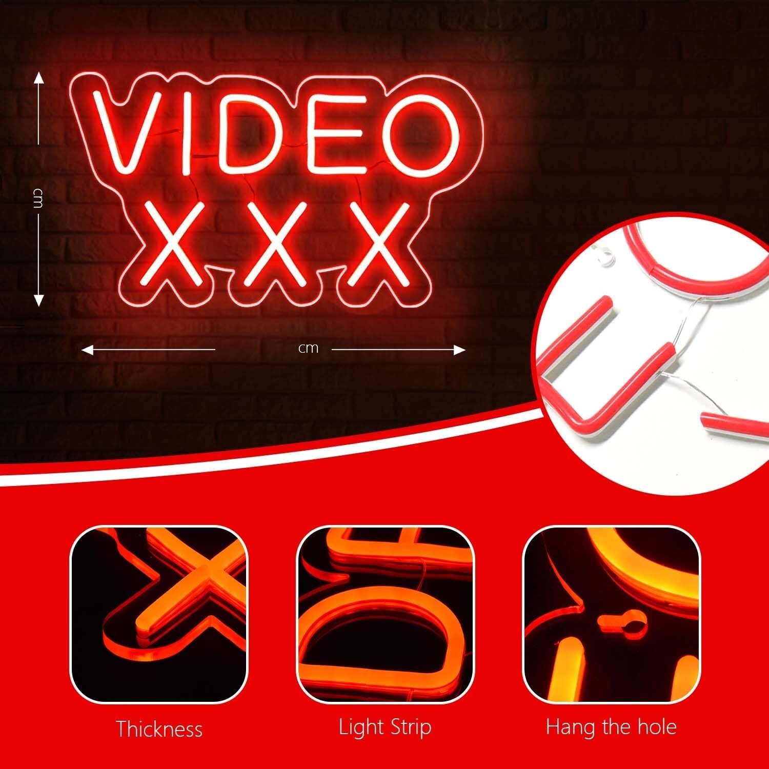 XXX LED Neon Sign 16&Prime; by 9&Prime; BRAND NEW RED LED USB WITH ADAPTER GIFT PRANK SHOP