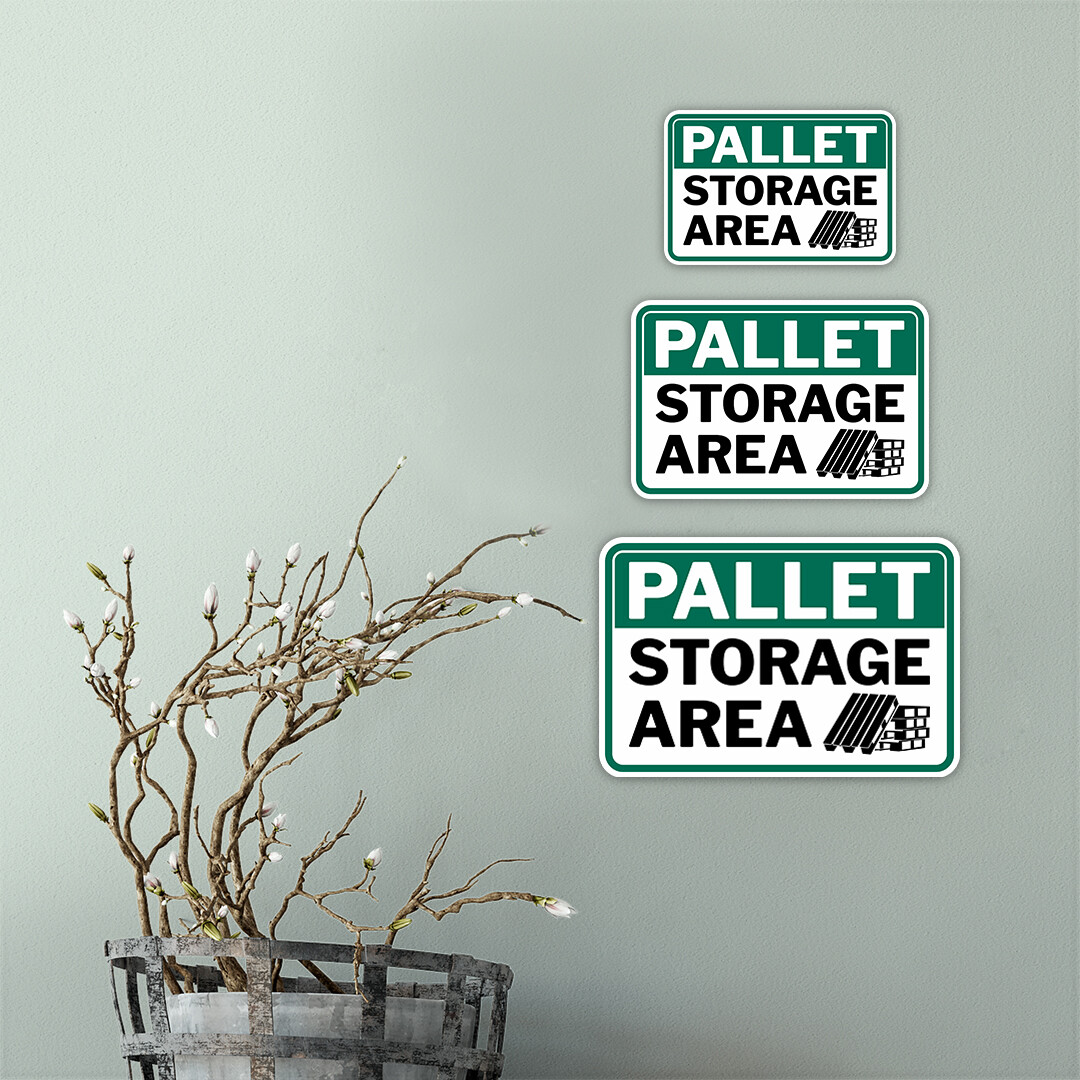 Classic Framed Plus Pallet Storage Area Wall or Door Sign