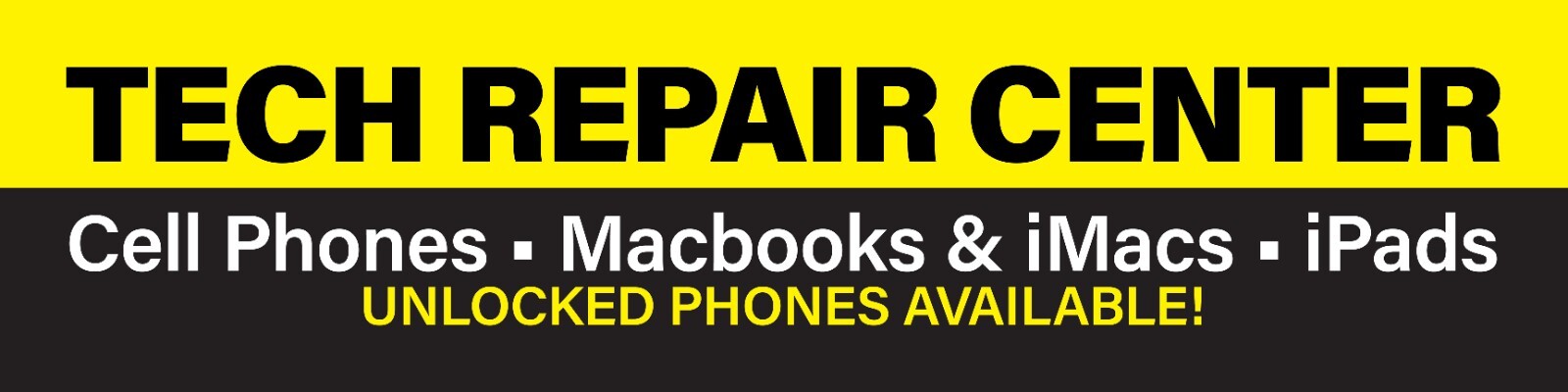 TECH REPAIR CENTER Banner – Device Repair Store Window/Building Sign – QUALITY