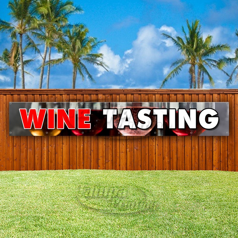 WINE TASTING Advertising Drinks Vinyl Banner Flag Sign USA XL01735