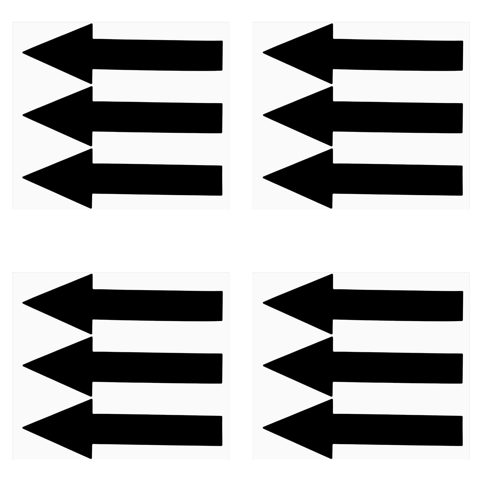 7.87&Prime;x2.36&Prime; Black Arrow Stickers for Signs, 12 Pack Waterproof PVC Floor Deca…