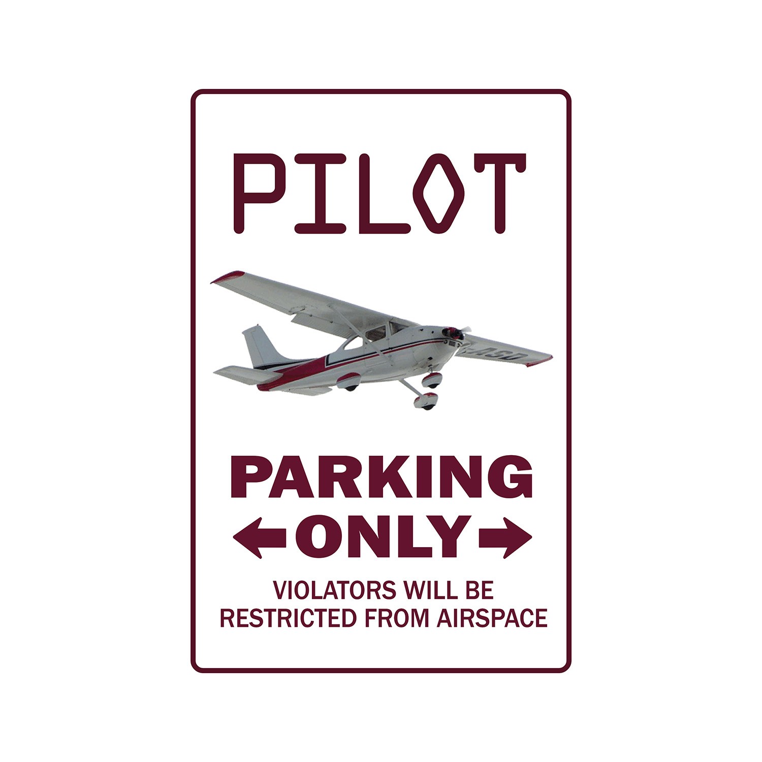PILOT Sign Or Decals parking air plane Cessna fly Beechcraft airplane aviation