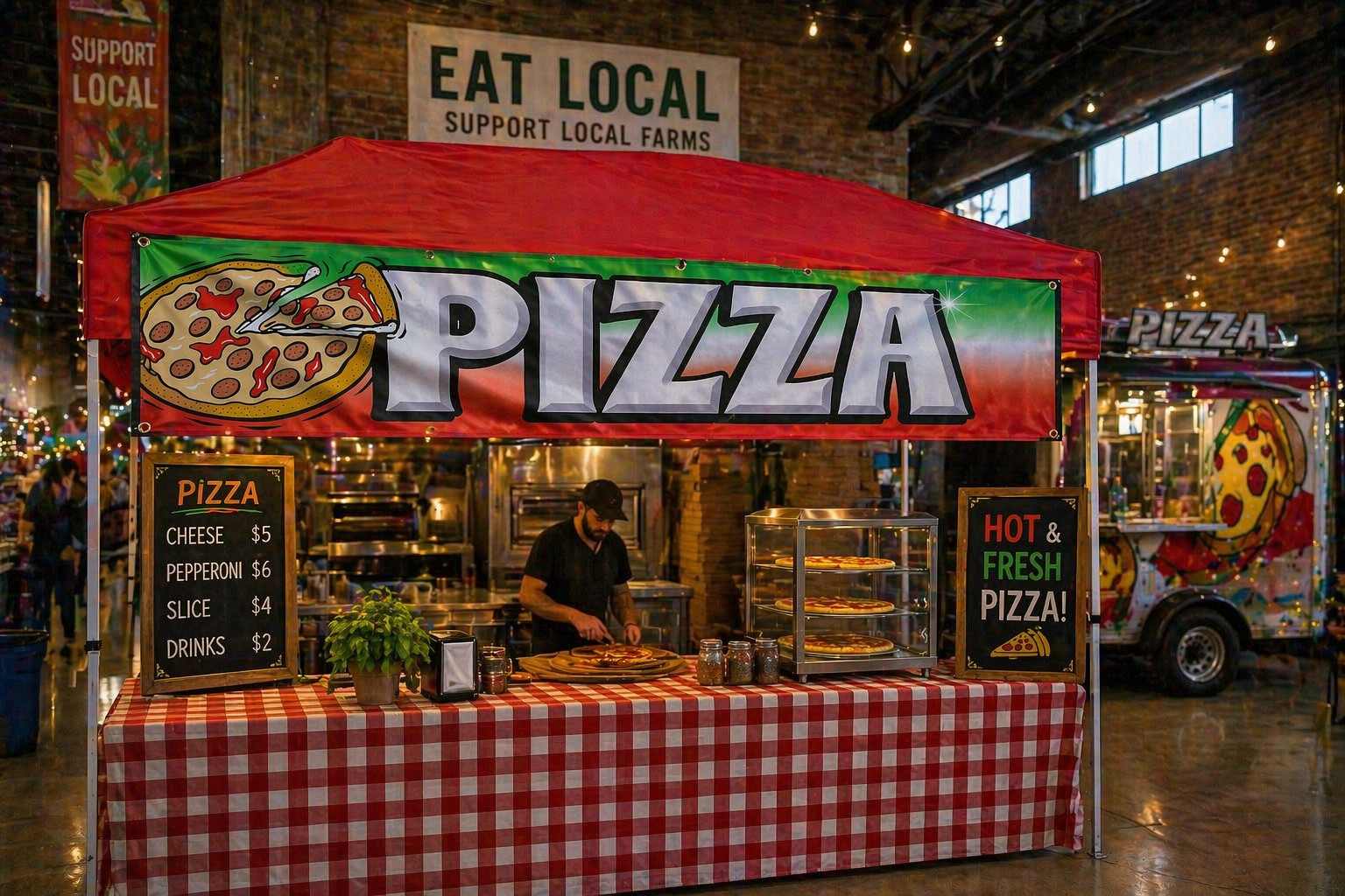 PIZZA Vinyl Banner Sign – Concession – Fair – 15oz Heavy Duty