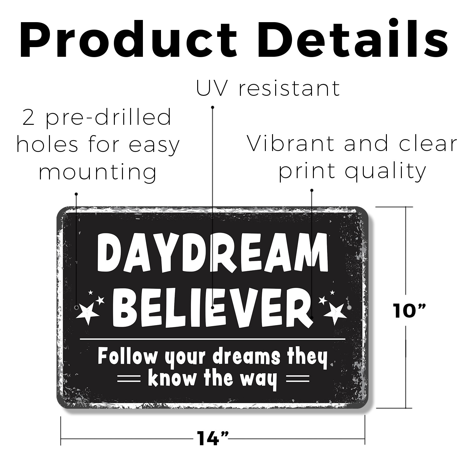 Inspiring Quote Sign Words To Lift You Up Durable Perfect for Offices