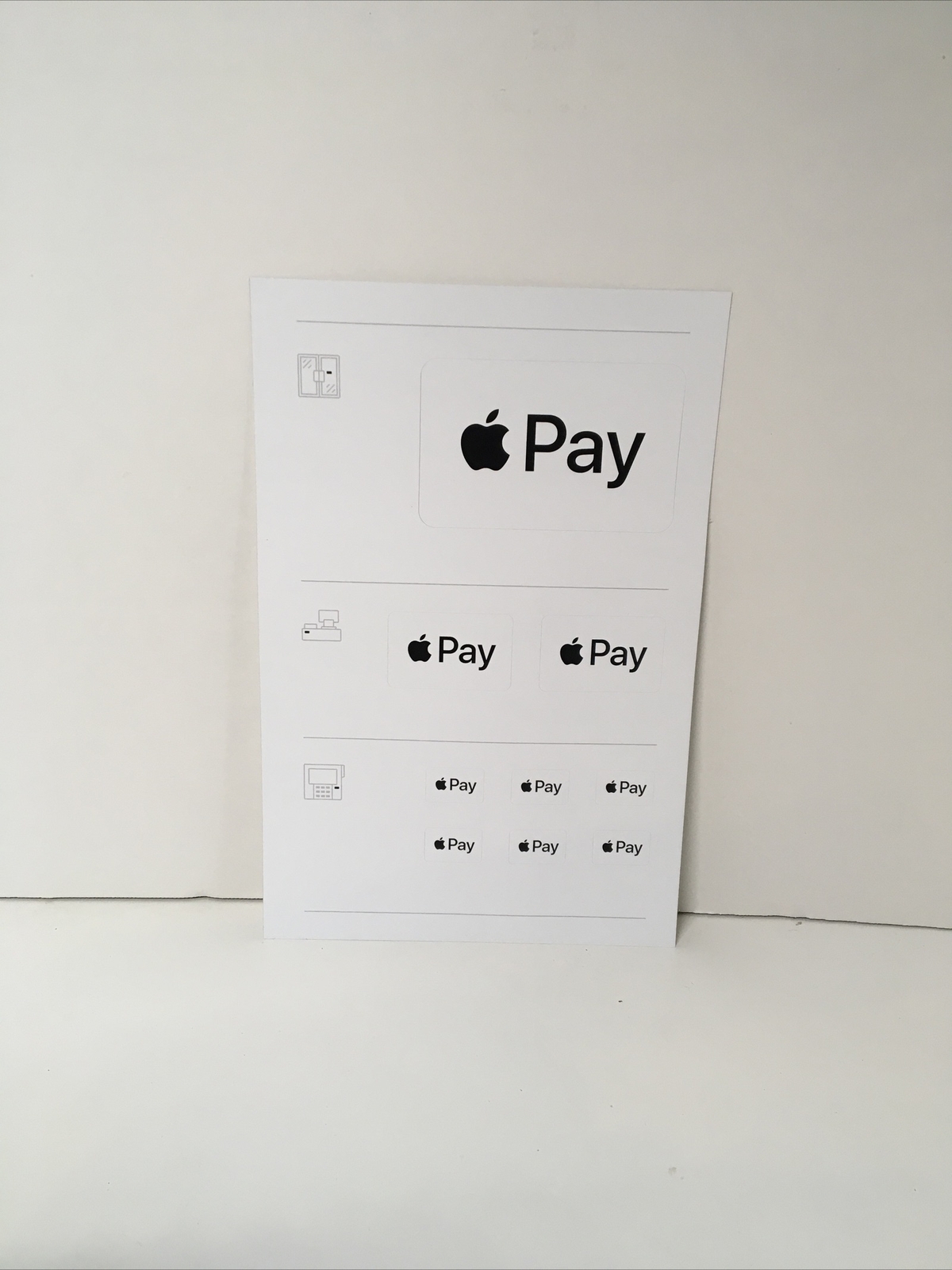 APPLE PAY decals stickers storefront window glass checkout register Vending