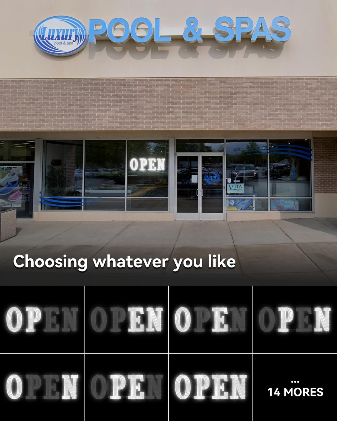 Open Sign for Business, 40&Prime;x14&Prime; Jumbo Open Sign with Timer and Remote Control…