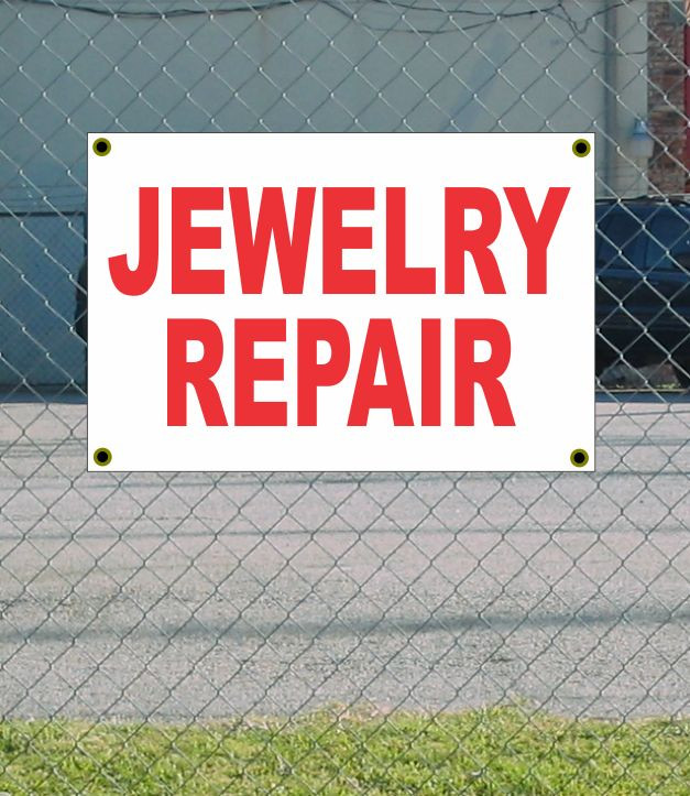 2×3 JEWELRY REPAIR Red & White Banner Sign NEW Discount Size & Price FREE SHIP