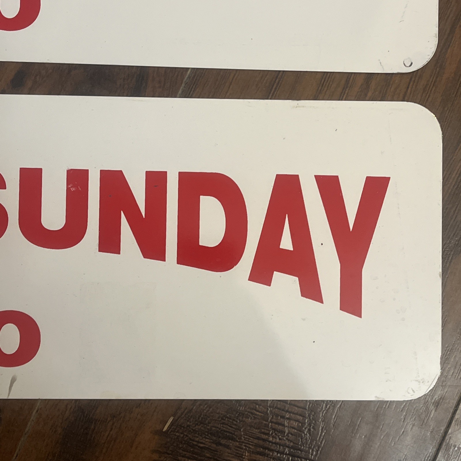 Open Saturday Sunday To 2 Metal Signs Real Estate Business 18×6 Inches Two Sided