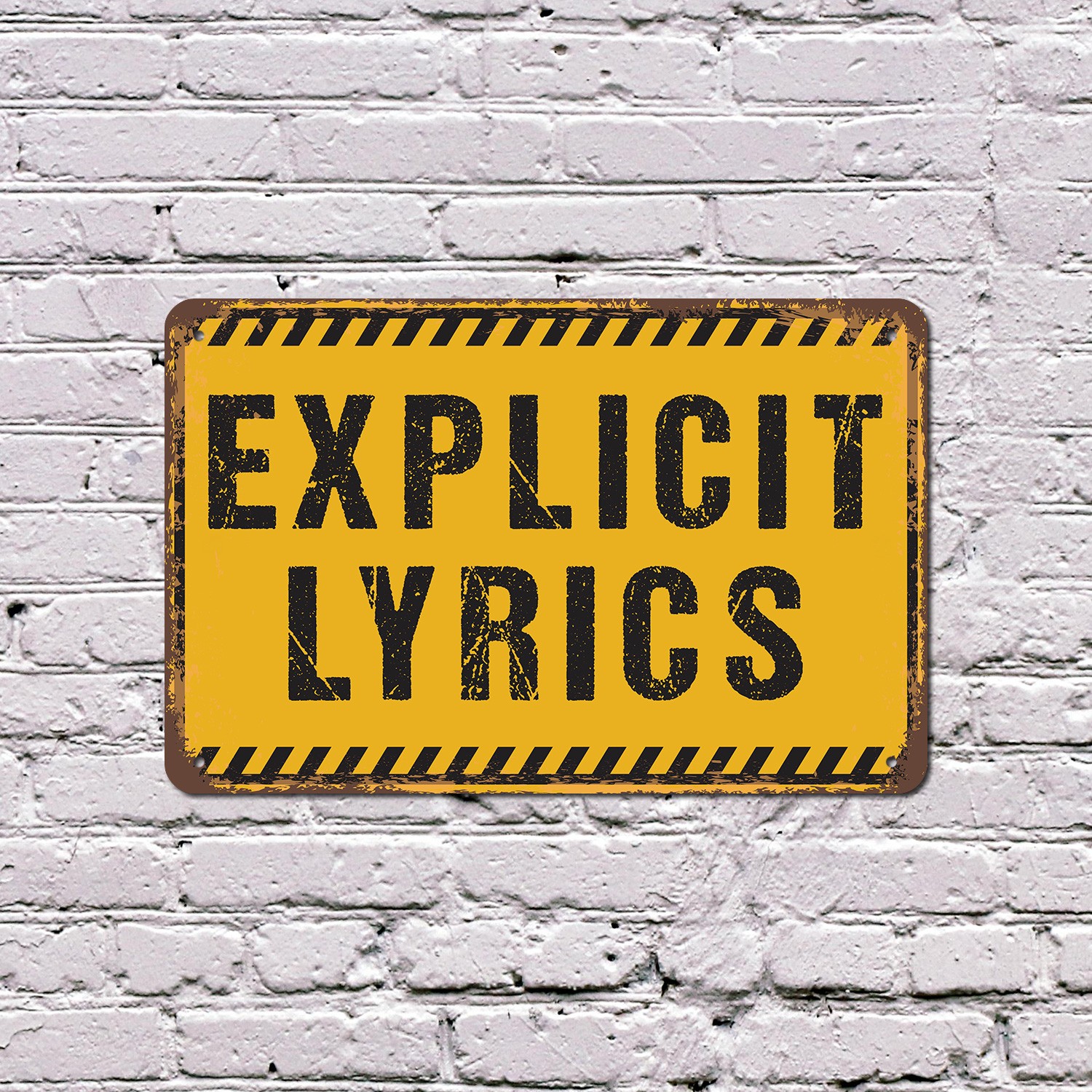 Explicit Lyrics Street Sign Ahead Durable Perfect for Studios