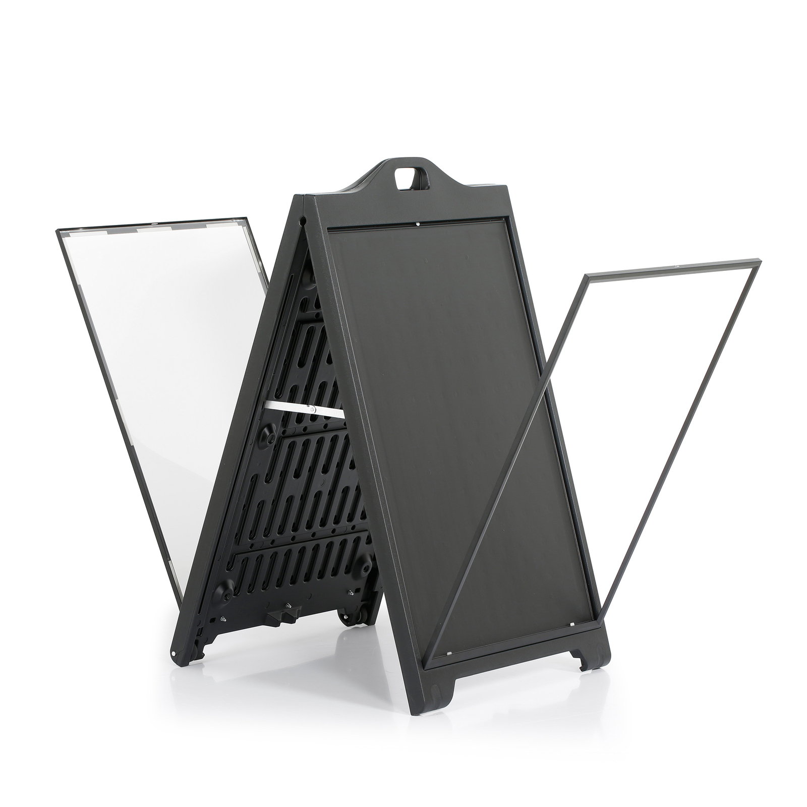 Street SignPro A-Frame Sidewalk 24×36&Prime; Folding Portable Display Black (Lot of 2)