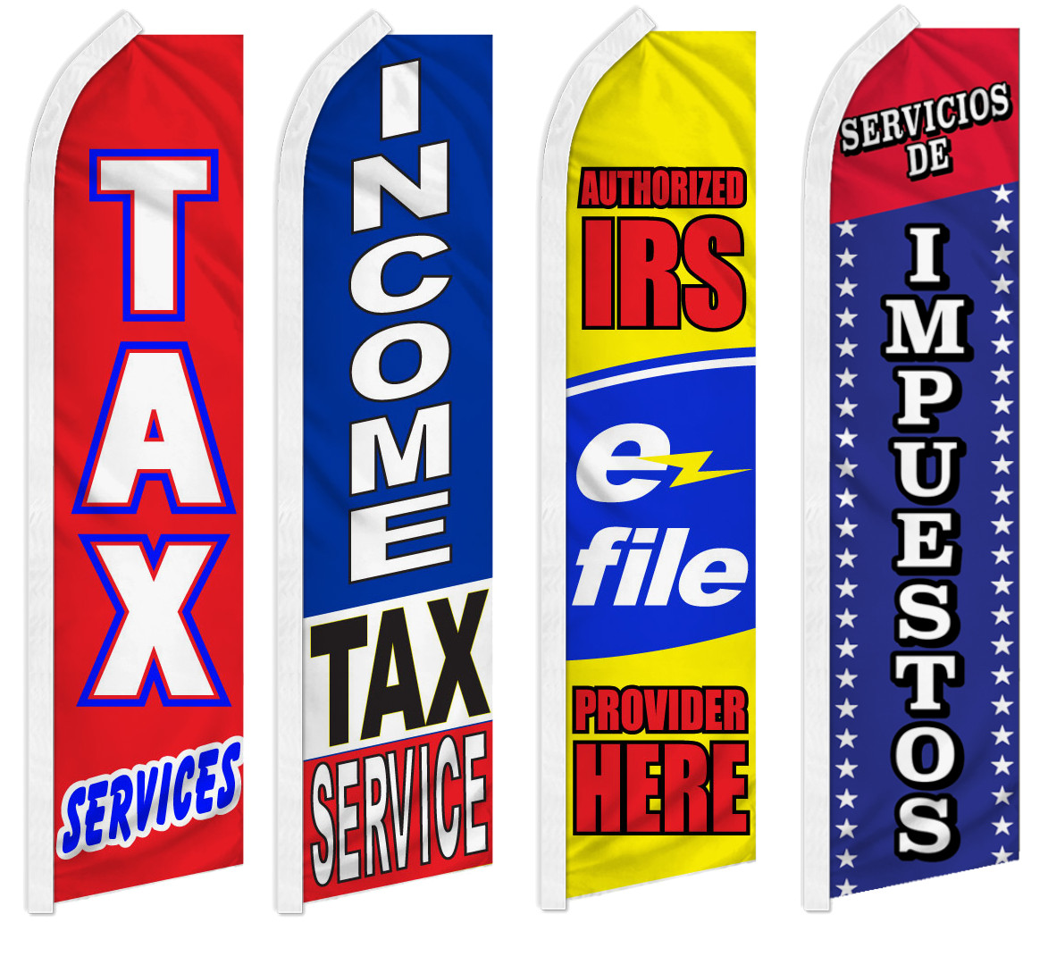 Tax Swooper Feather Flutter Flag Tax Services IRS Filer