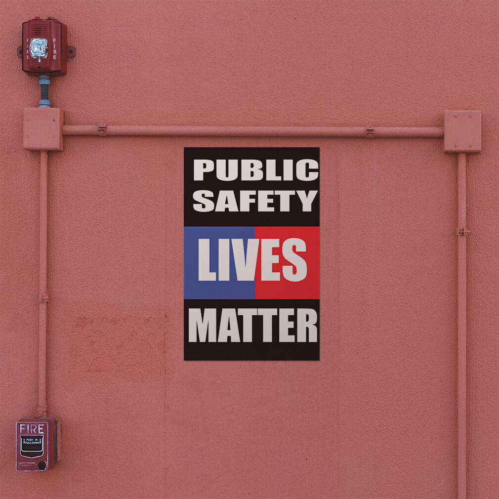 Door Decals Vertical Vinyl Stickers Multiple Sizes Public Safety Lives Matter