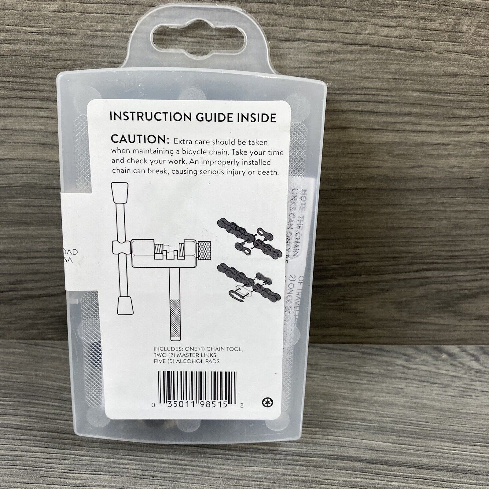 Bike Shop 12 pc Bike Chain Repair Kit 1 Chain Tool 2 Master Links 5 Alcohol Pads