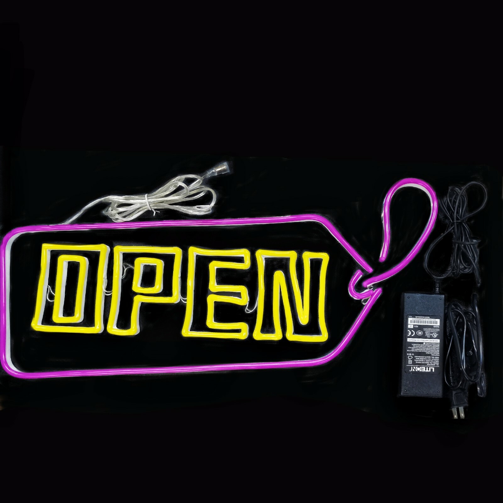 20&Prime;x12&Prime; Ultra Bright LED Neon Light with ON/OFF OPEN Business Sign Acrylic Back