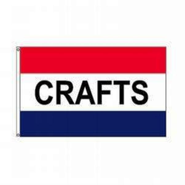 CRAFTS Residential Business Red White Blue Message Flag 3×5 Print NYLON USA Made