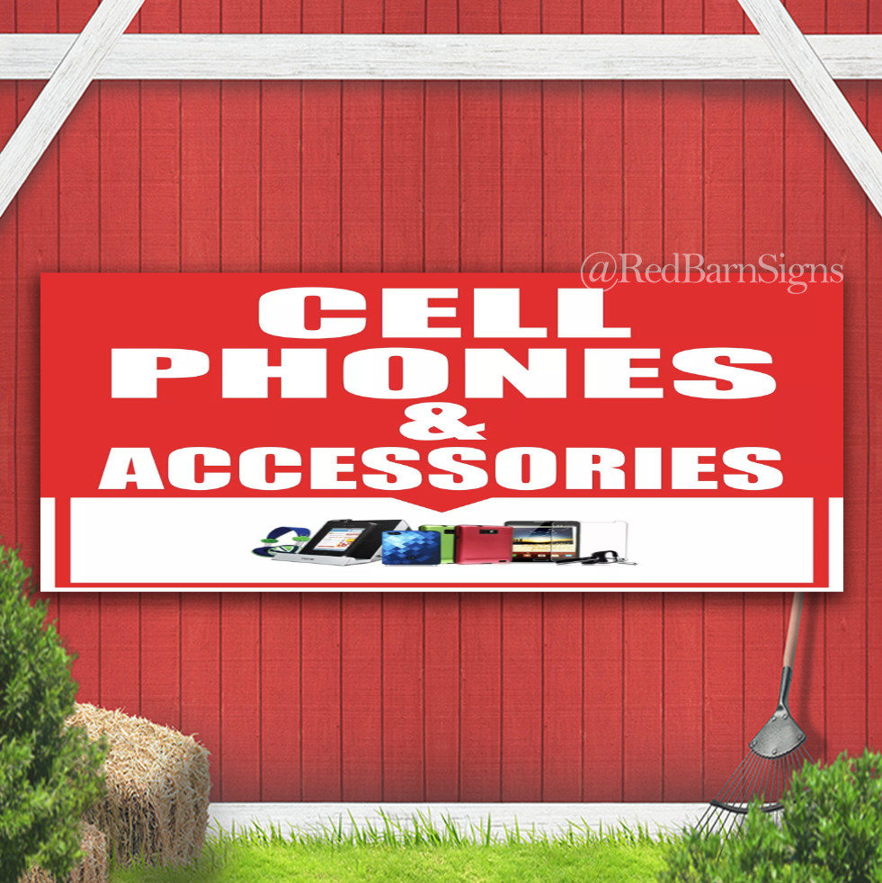 Cell Phones & Accessories | Retail Window Display Sign | Banner Sign