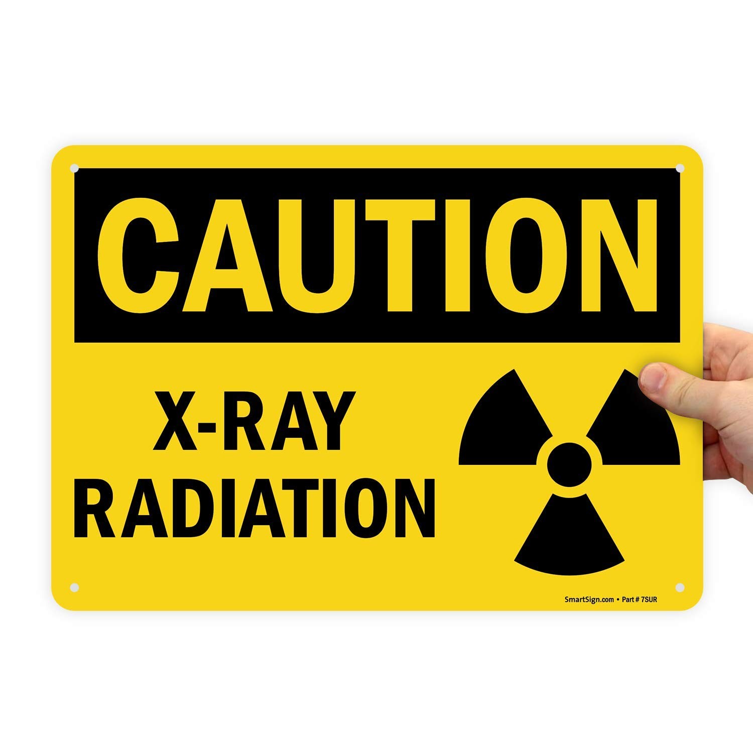10×14 Inch Caution XRay Radiation Sign Plastic Safety Warning Display