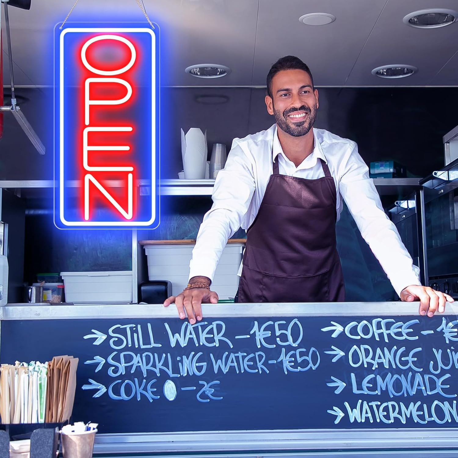 22&Prime; X 11&Prime; Led Neon Open Signs for Business 12V/2A Ultra Bright Led Neon Open Sig
