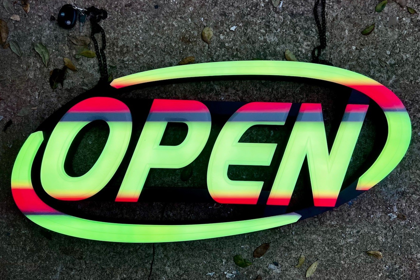 LED Open Sign NIOB Super-Bright Innovations GLI1050 32” x 15” Green Light