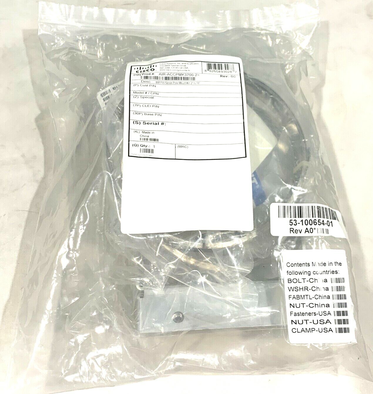 Cisco IW3700 Series Pole-Mount Kit 2&Prime; – 16&Prime;