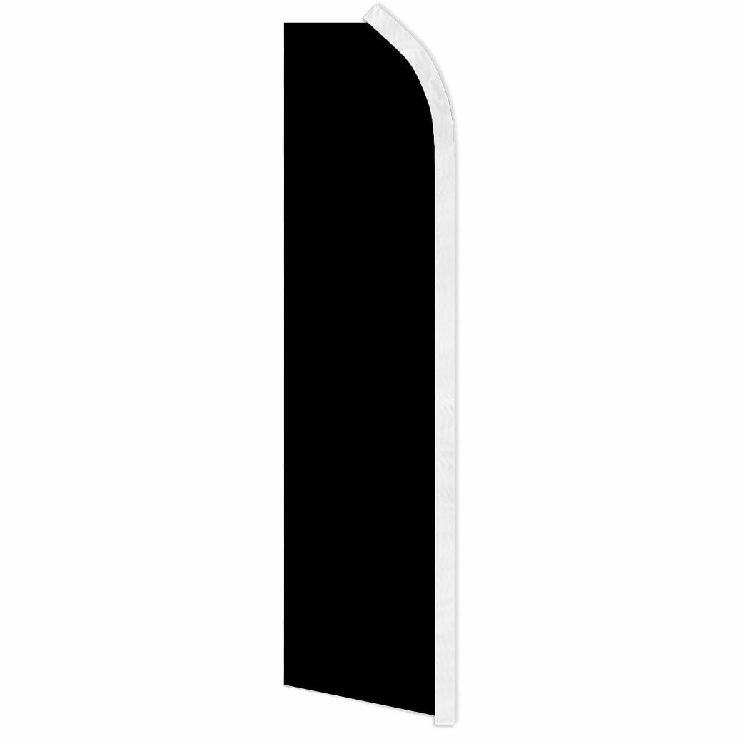 « BLACK » advertising super flag swooper banner business sign solid color negro