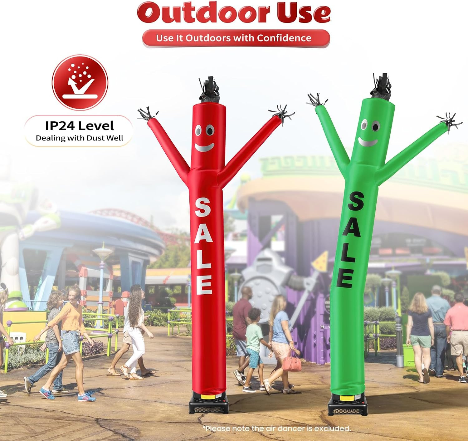 Inflatable Tube Man Blower, 750W Inflatable Balloon Fan (18 »), Wacky Waving Dan