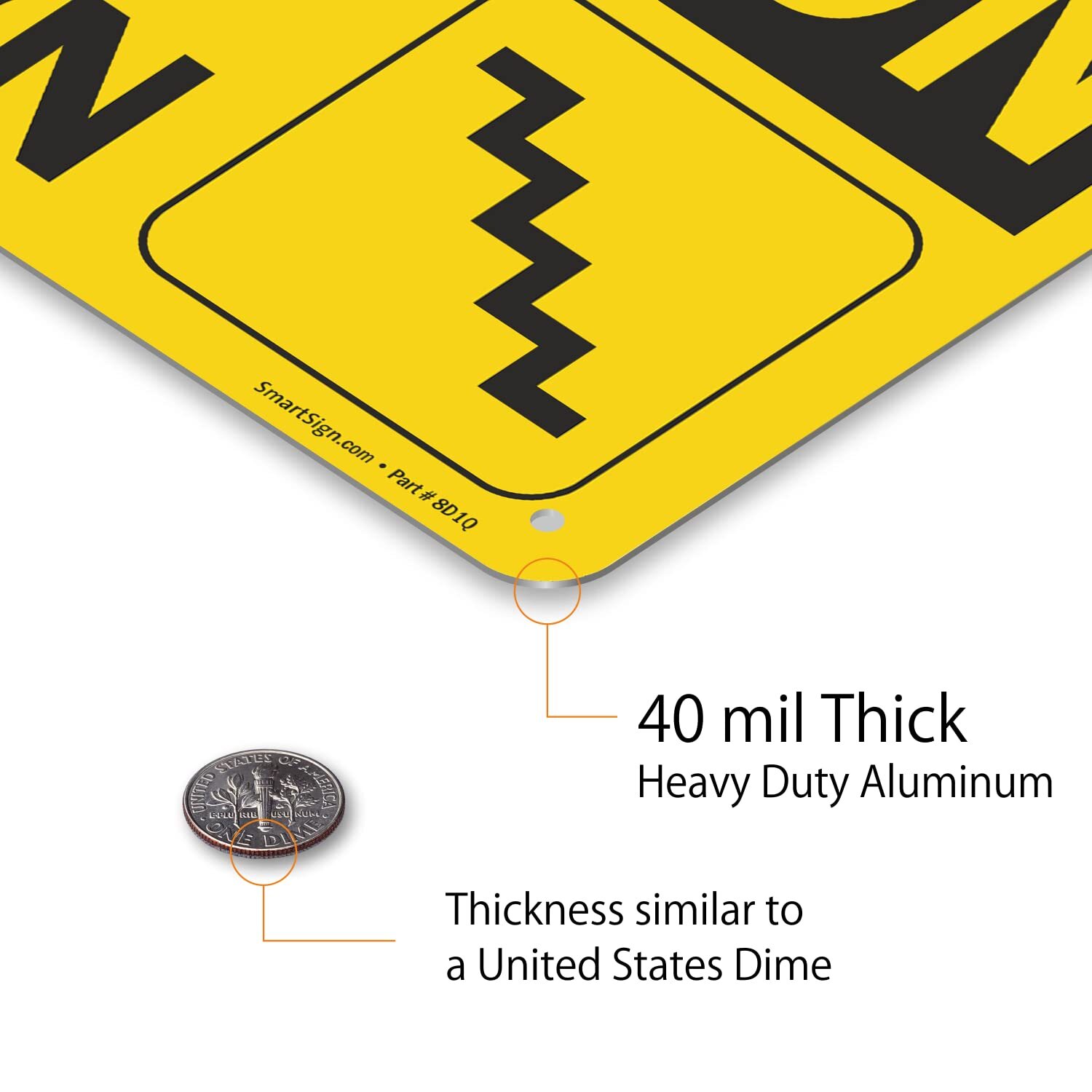 7×10 inch Caution Step Down Aluminum Sign for Stair Ledge Floor Safety