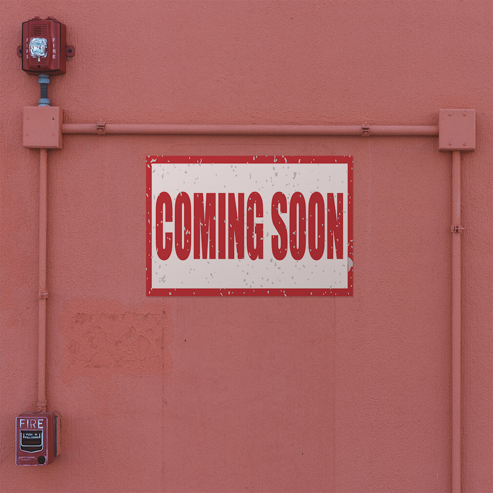Decal Stickers Coming Soon Business D Vinyl Store Sign Label Business