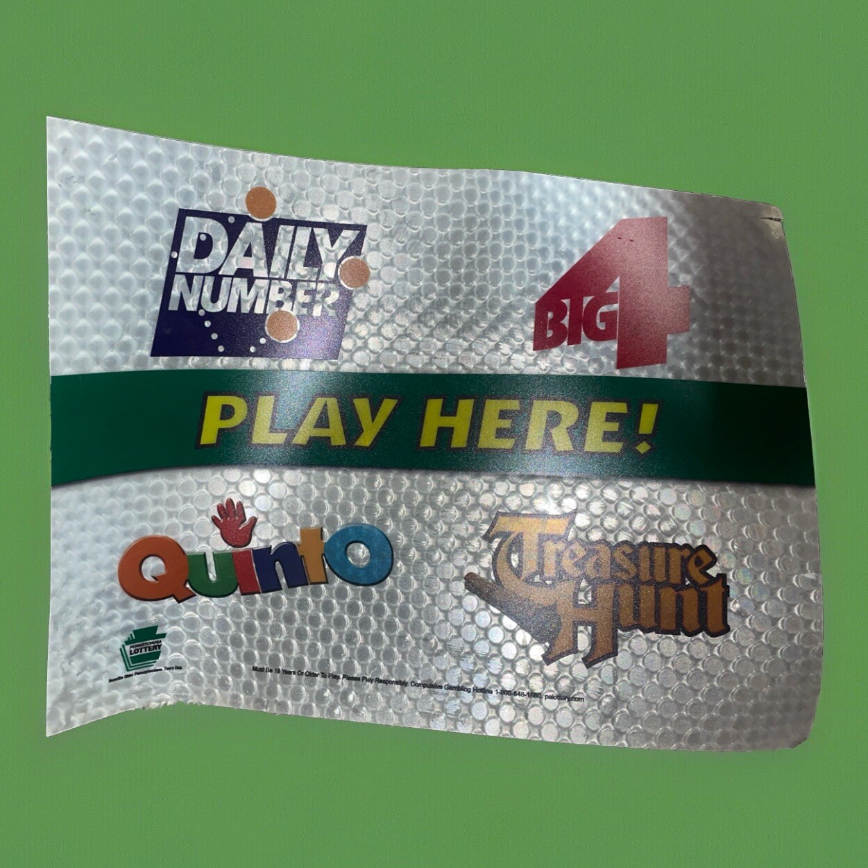 PENNSYLVANIA LOTTERY 3-D Rollup Sign 18×24