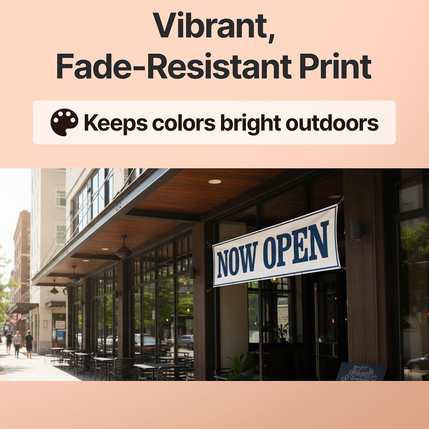 Large Now Open Banner 3×10 foot – Open Sign for Business – Grand Opening Banner