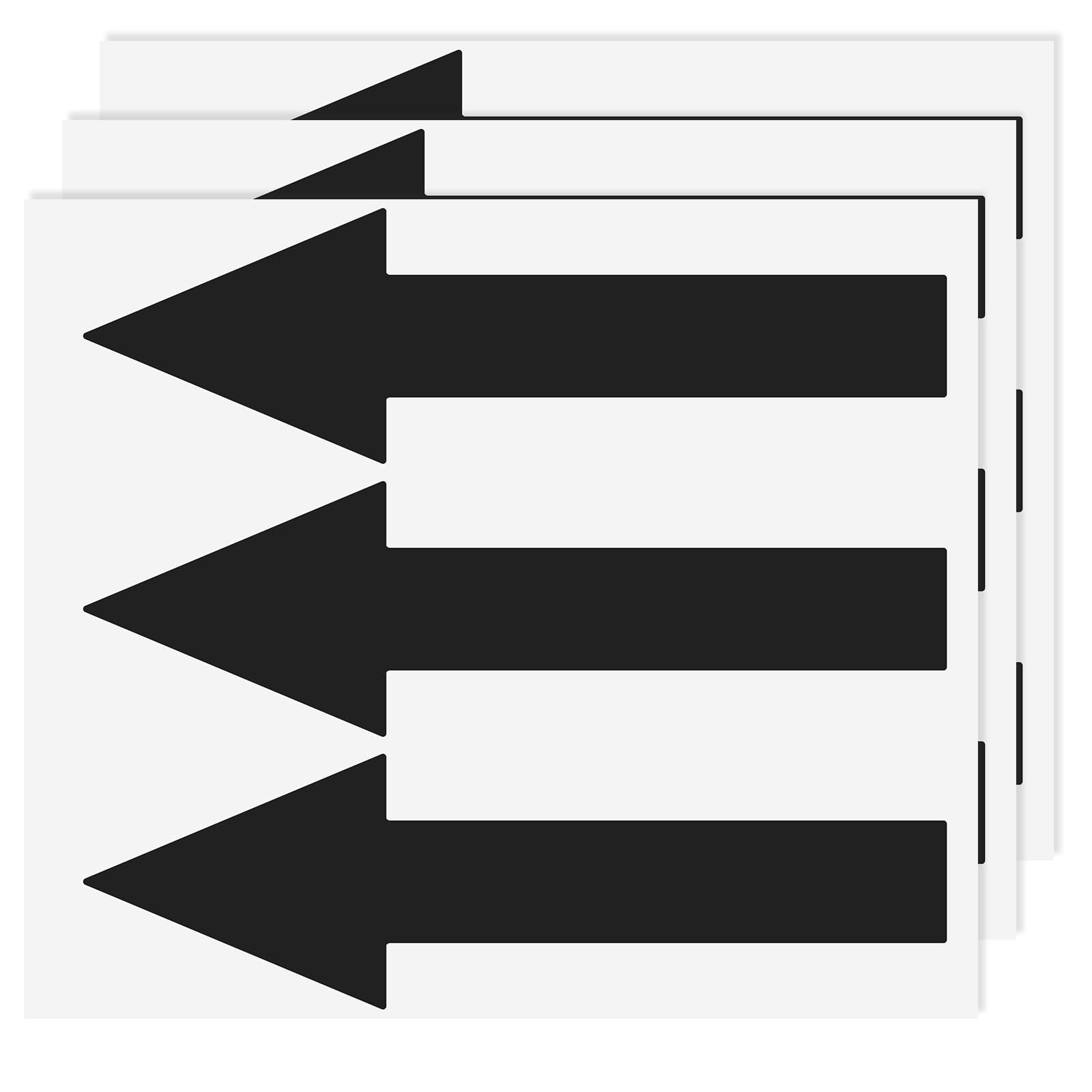 8&Prime;x2&Prime; Arrow Sticker, Black Arrows Sign, 9 Pack Floor Stickers, PVC Removable …