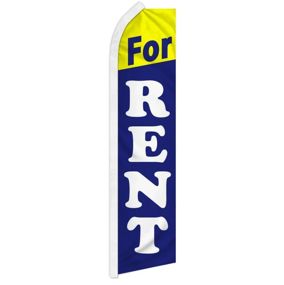 For Rent Swooper Advertising Real Estate Banner Flag for Apartment Rent Now