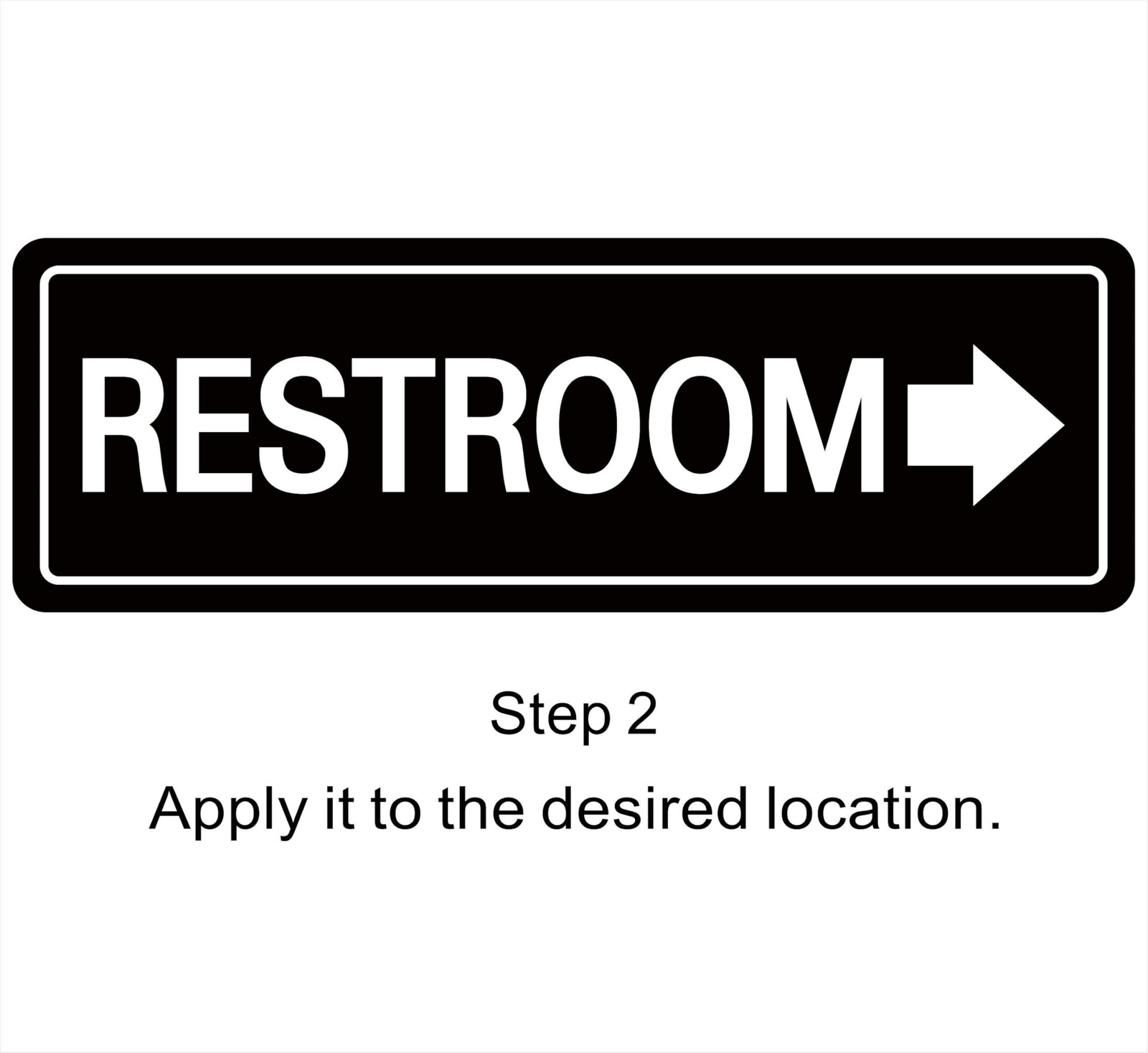 Restroom Sign with Arrow – Commercial Restroom Sign with Right Arrow, Made of…
