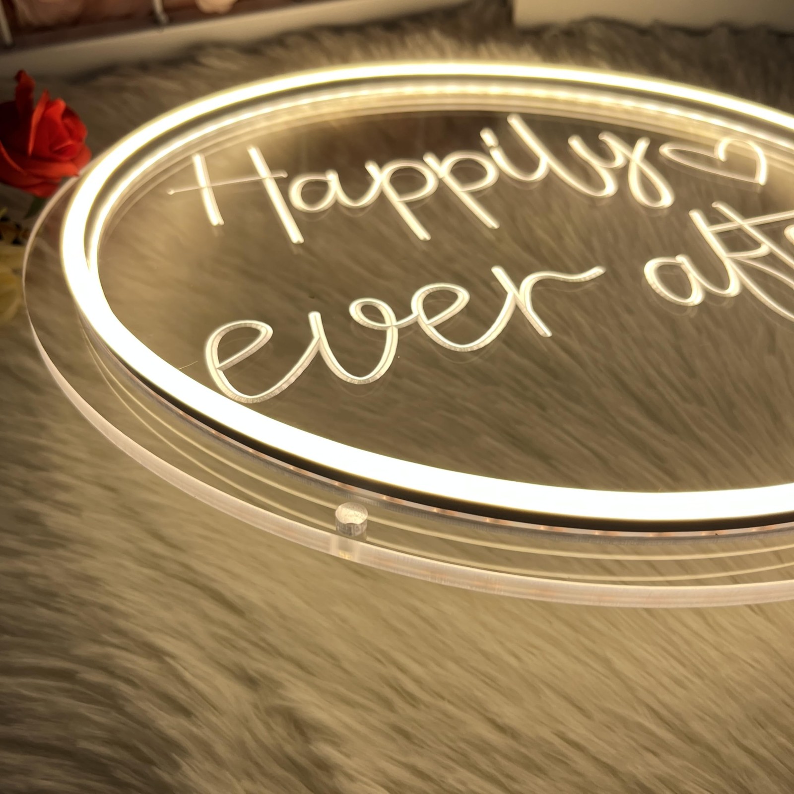 Happily Ever After Neon Sign Dimmable LED Neon Lights Sign for Wall Decor USB…
