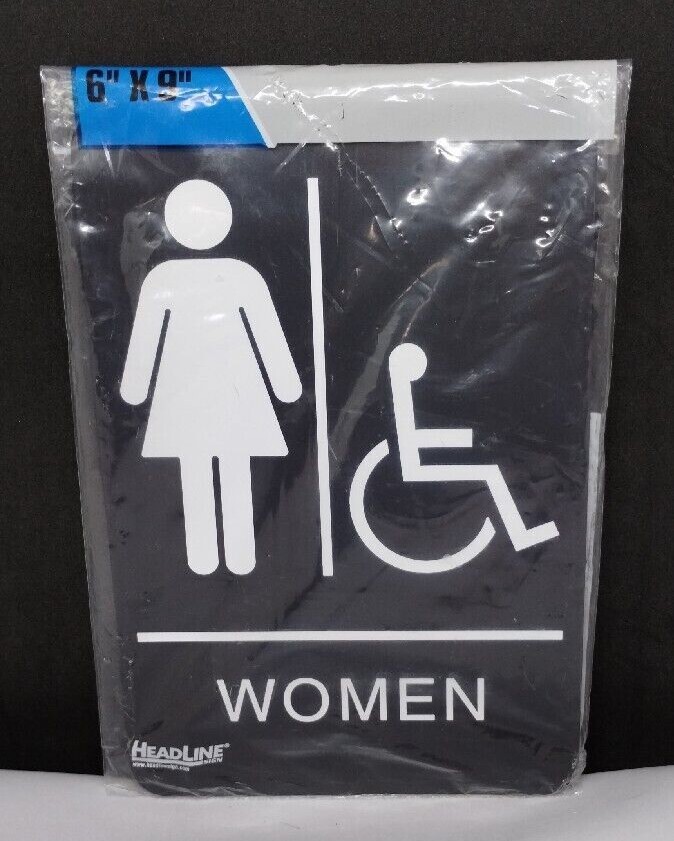 Headline ADA Women&rsquo;s Bathroom Mountable Sign..New in Pkg