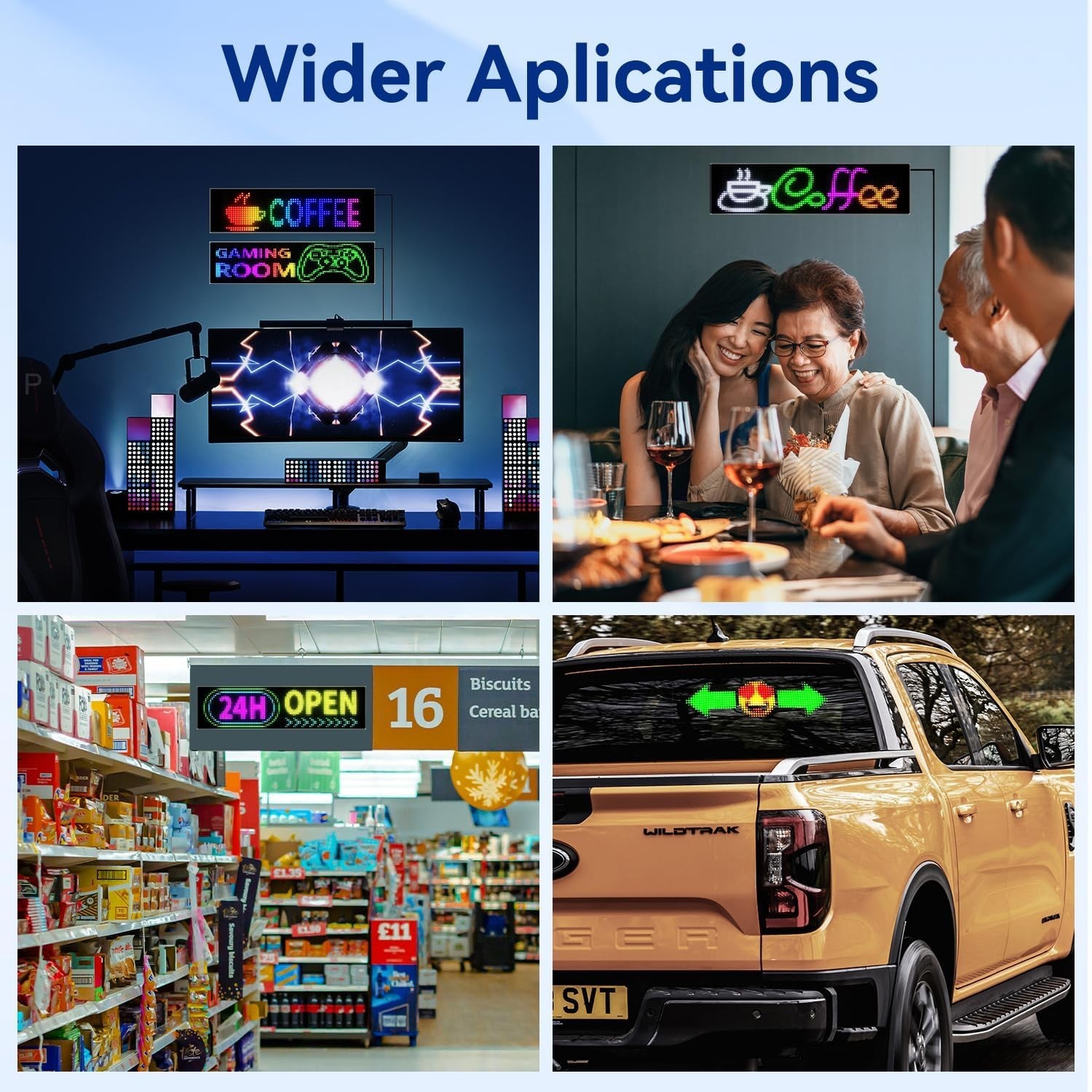 Multi-Functional DIY LED Display for Cars – App-Controlled Scrolling Ads