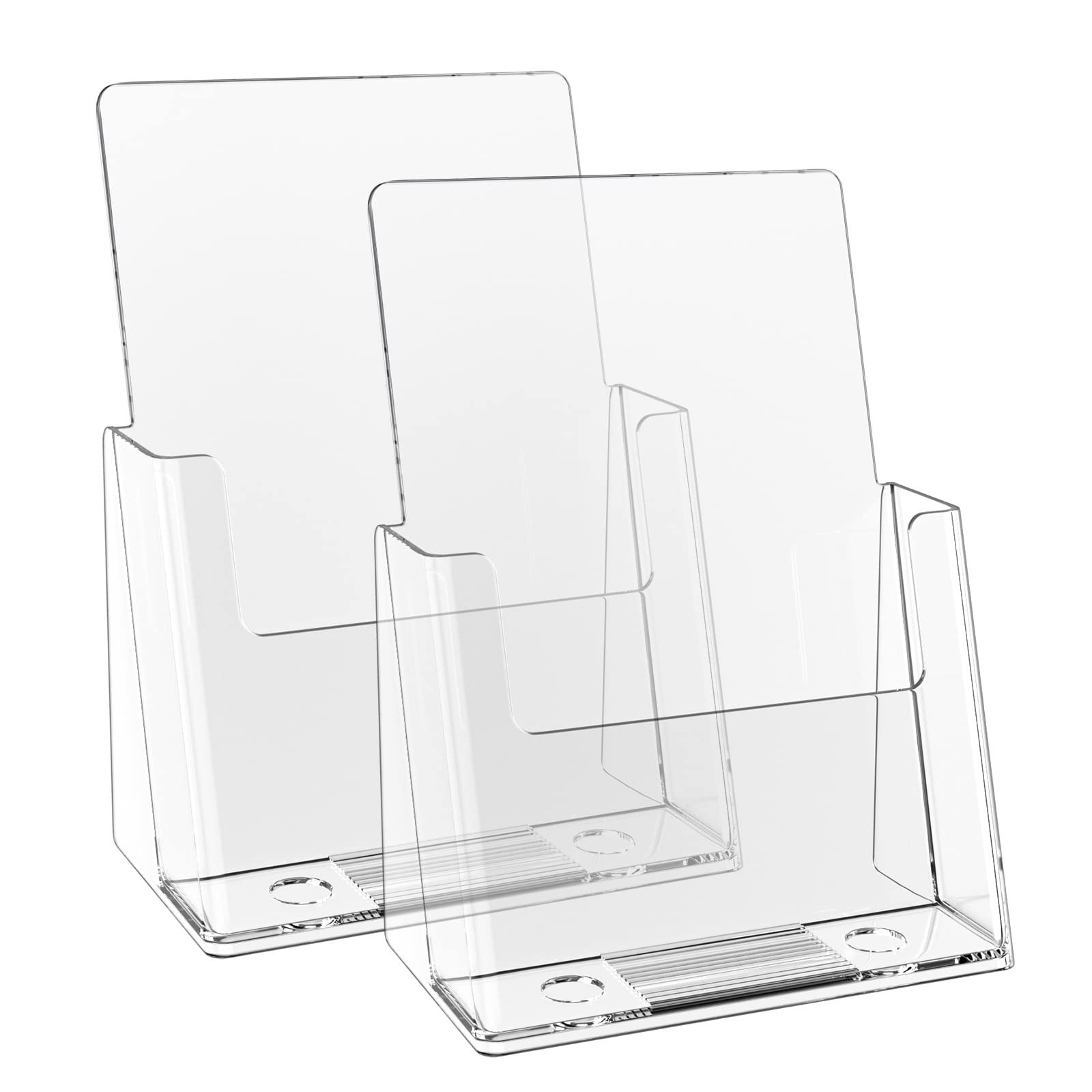 zavekia 2 Pack 6 » x 9 » Acrylic Brochure Holder,wide brochure leaflet clear