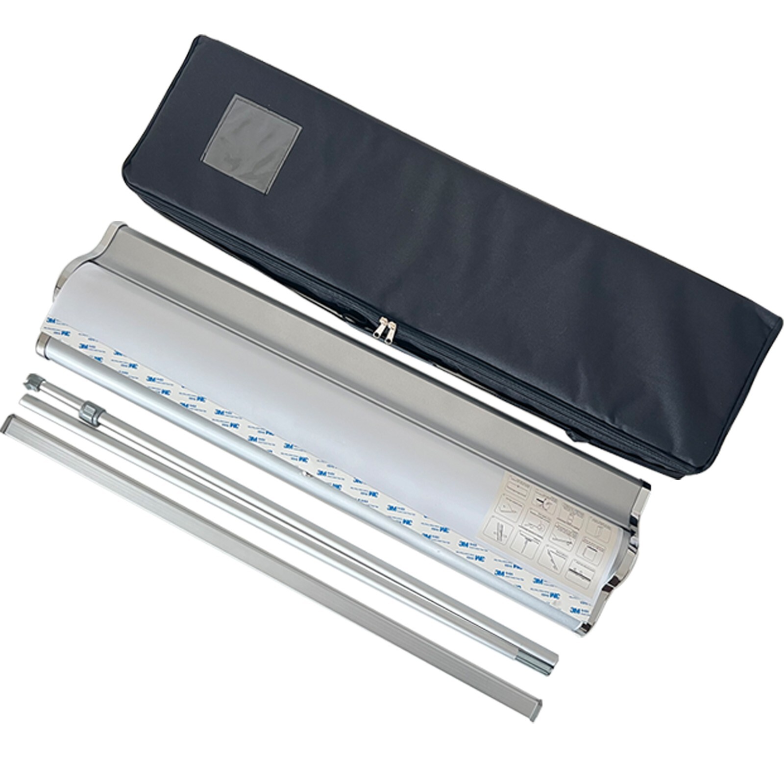 Deluxe Adjustable Banner Stand 18&Prime;24&Prime; 33½ » 36&Prime; 48&Prime; 60&Prime;x65-90&Prime; Wide-base