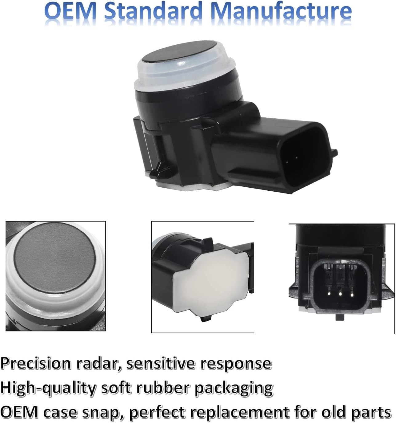 MANATEE 23428268 Front Rear Bumper PDC Parking Aid Sensor for Cadillac Black