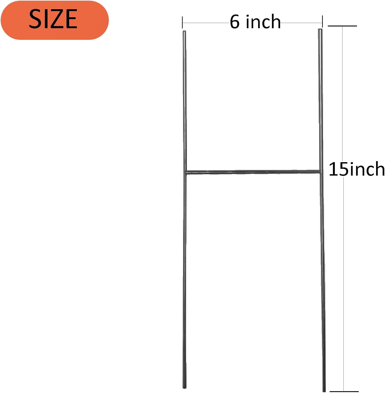 14.9 » X 5.9 »Heavy Duty Metal H-Stakes Frame Wire Stakes Yard Sign Stake Lawn S