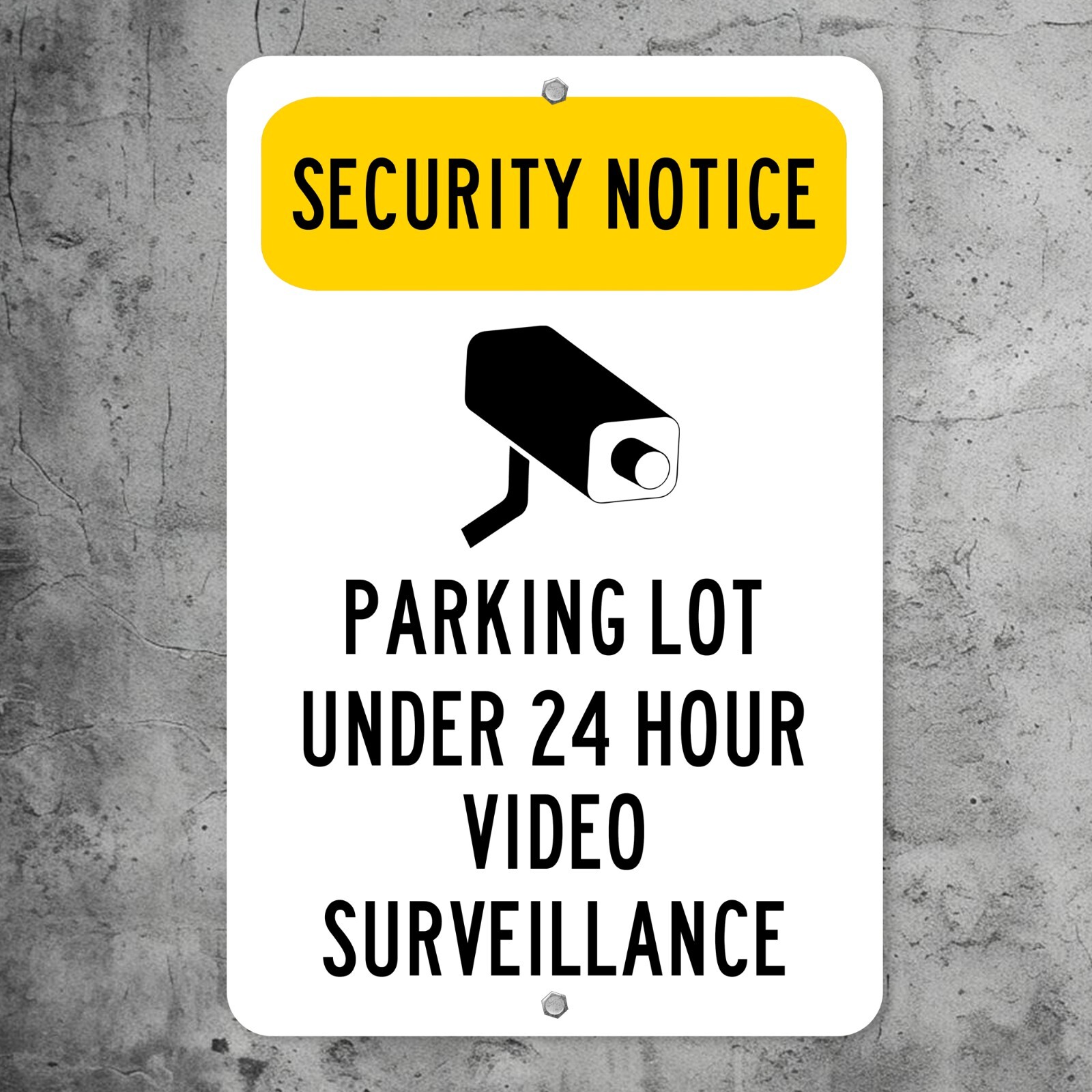 Security Notice Parking Lot Sign 8&Prime; x 12&Prime; Video Surveillance Aluminum Sign