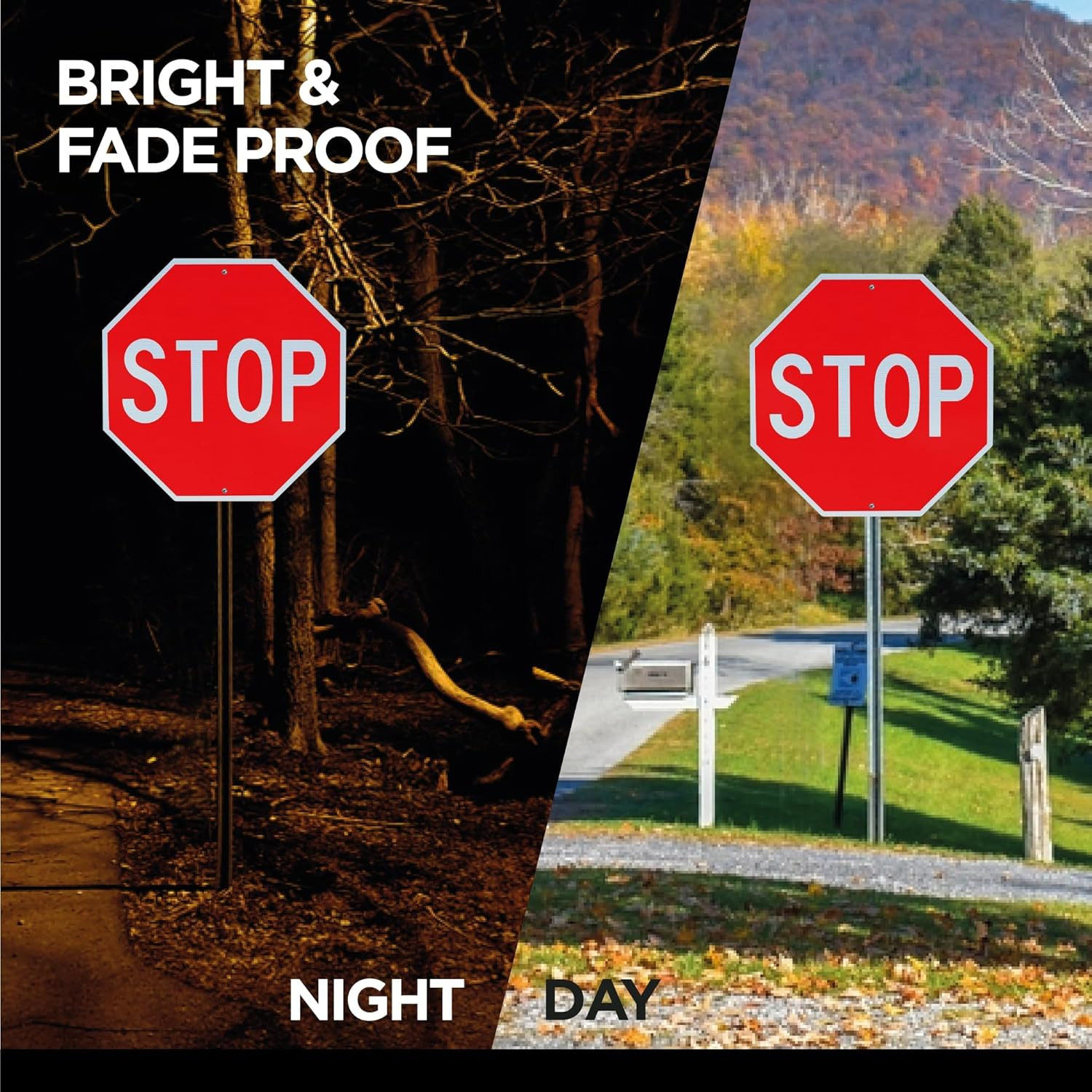 2 Pack 30&Prime;X30&Prime; Stop Sign by – High Intensity Prismatic Aluminum – UV Protected