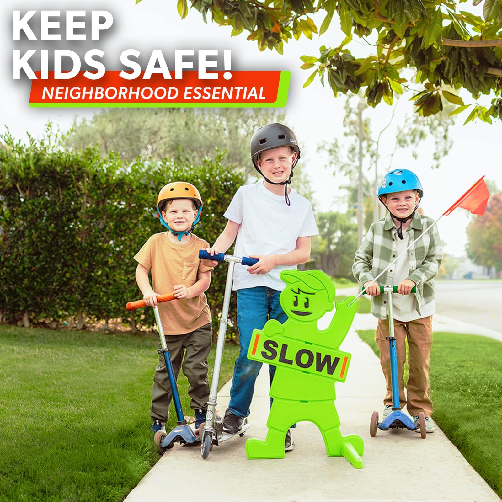 GoSports Kids at Play Safety Sign for Street- High Visibility Slow Down Sign …