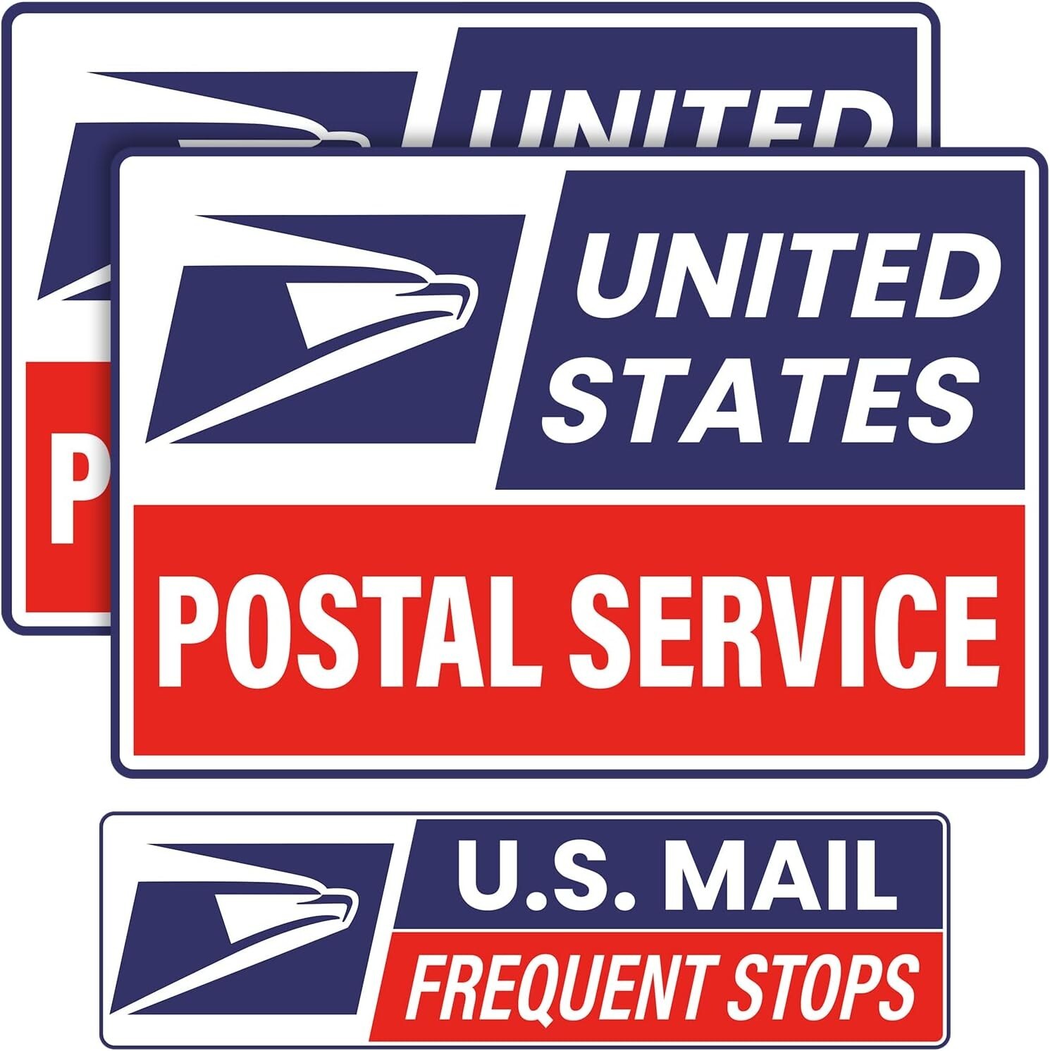 (3 Pack) Professional (Original) U.S. Mail Delivery Driver Magnetic Signs NEW