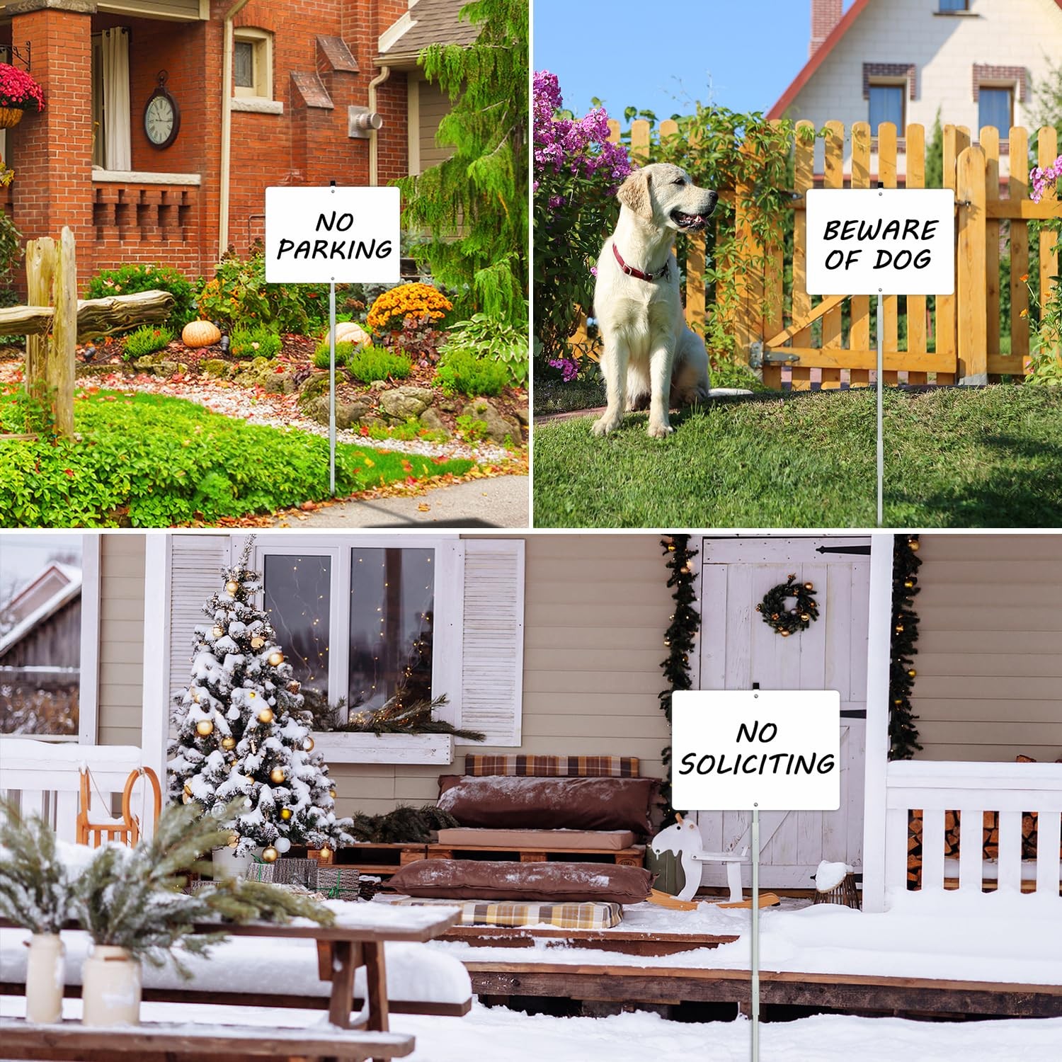 2 Pack Blank Metal Sign 42 Inch Stake 14×10 Inch Aluminum Waterproof Rust