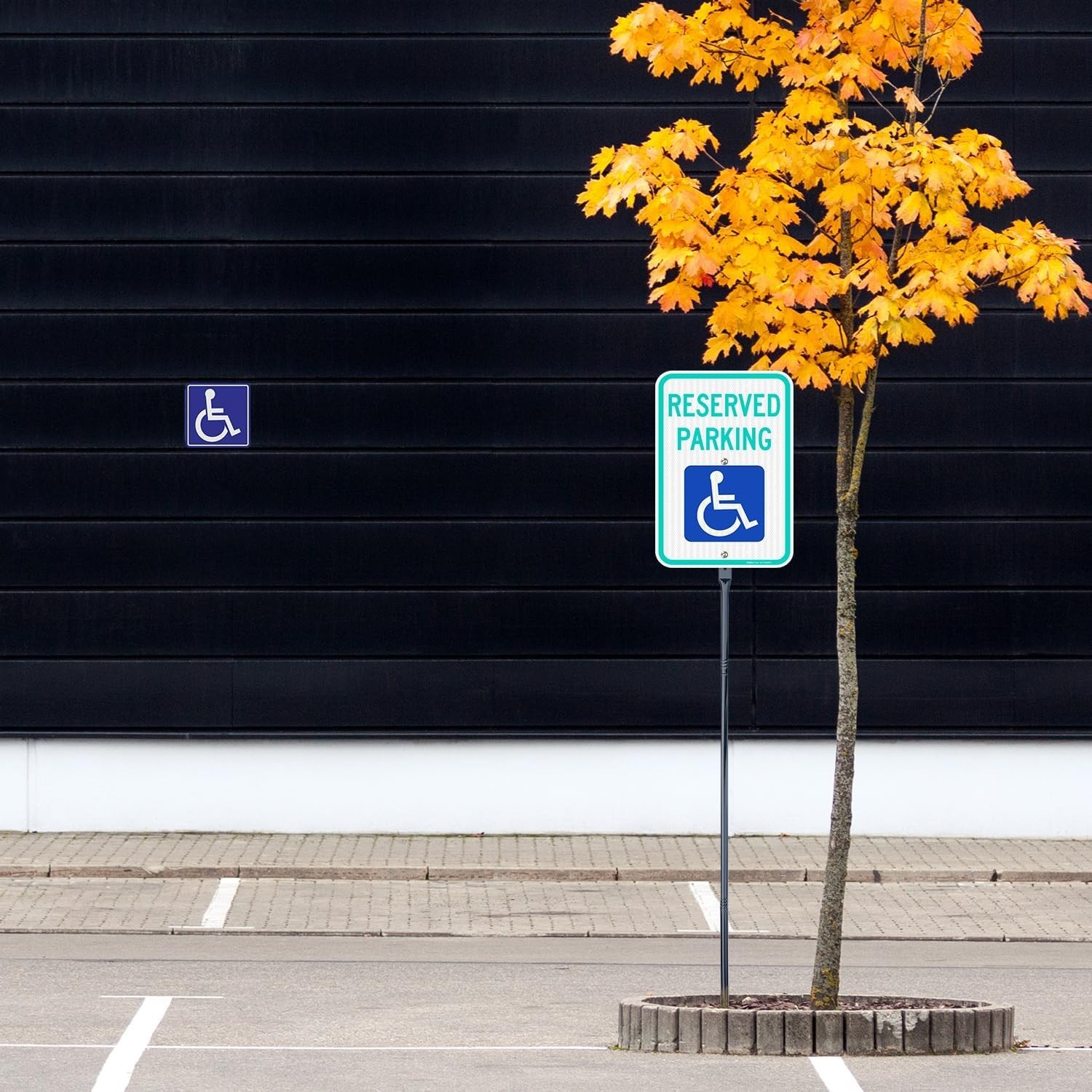 Reserved Parking Sign Aluminum 17×12 In. Reflective Handicap Reserved
