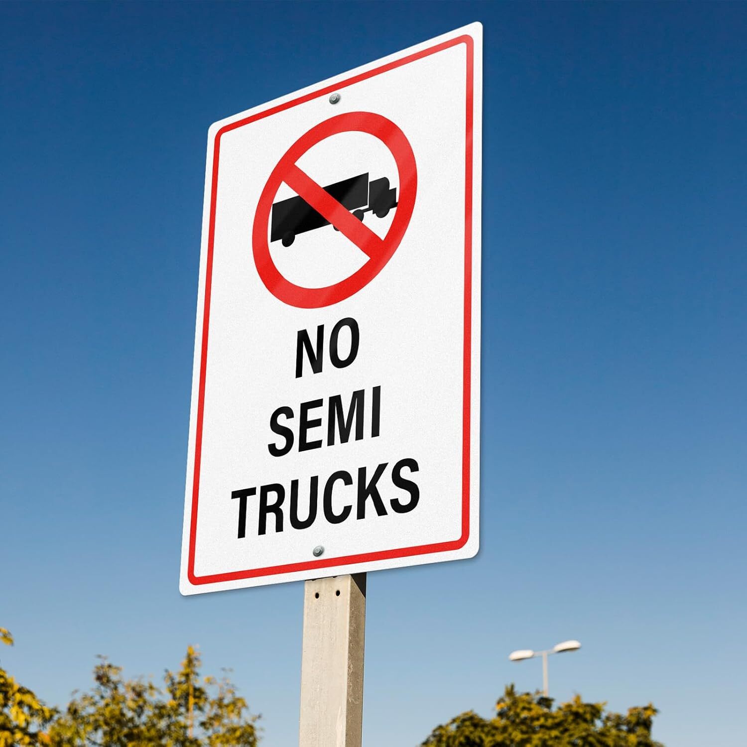 No Semi Trucks Tin Metal Signs 8×12 Inches Aluminum Waterproof Sign Metal Reflec