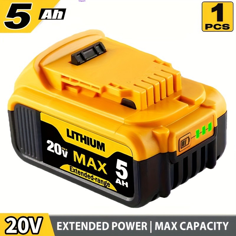 20V 20 Volt Max 5.0AH Lithium Ion Battery For DeWalt DCB206-2 DCB205-2 DCB200-2